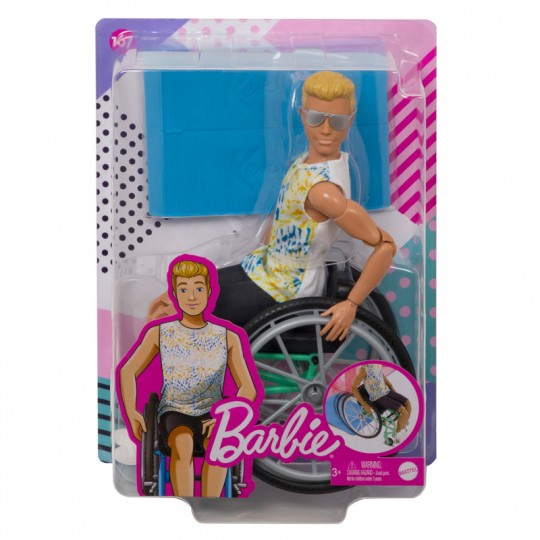 Mattel Barbie Ken Doll - Fashionistas (167) - Doll With Wheelchair