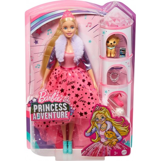 Mattel Barbie Princess Adventure: Deluxe Doll with Puppy and Accessories
