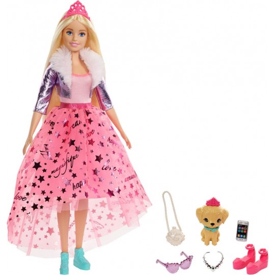 Mattel Barbie Princess Adventure: Deluxe Doll with Puppy and Accessories