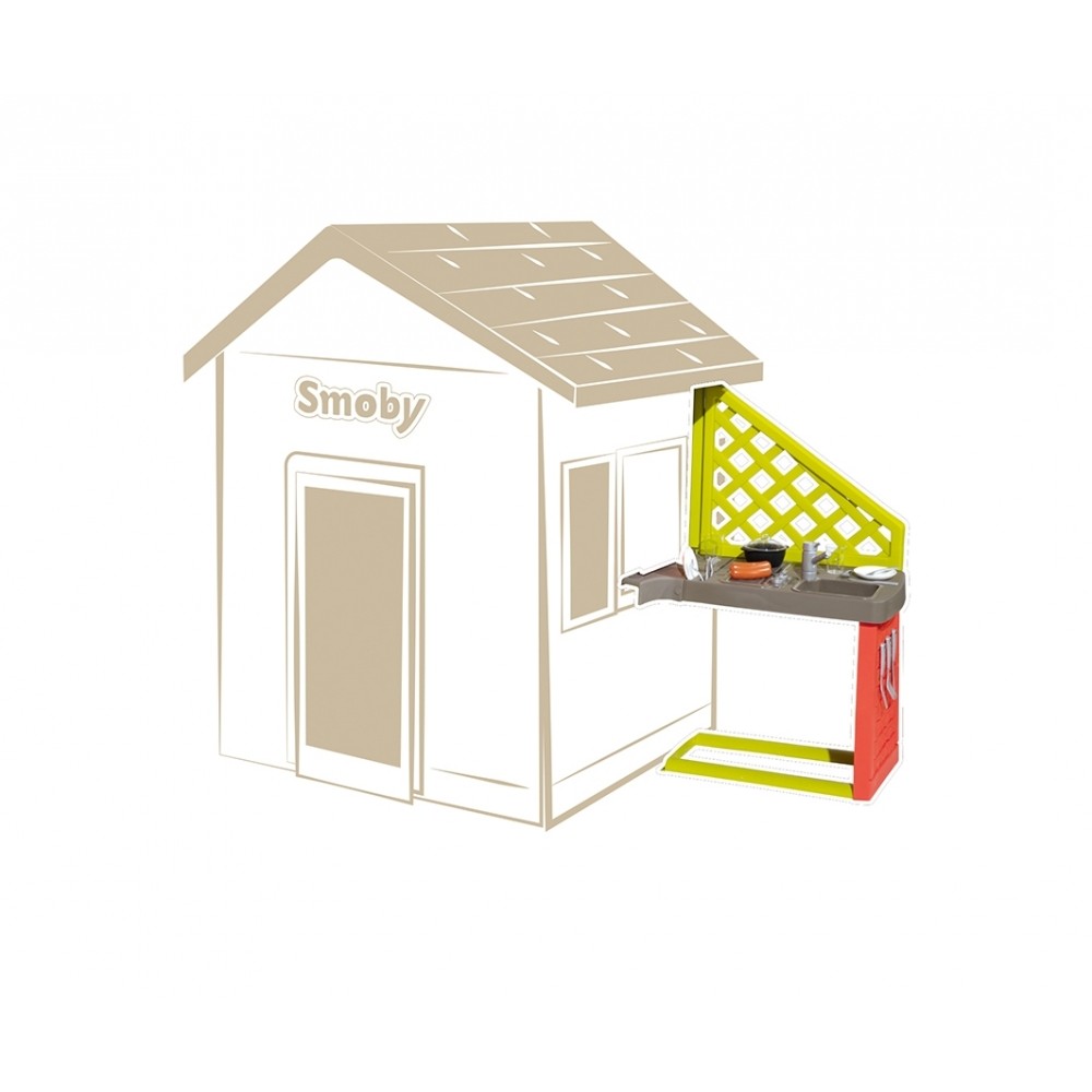 Smoby playhouse with picnic 2024 table