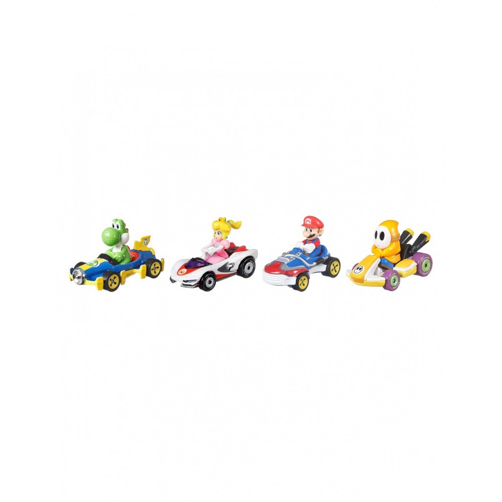 Mattel Hot Wheels: Mario Kart 4 Pack Vehicles