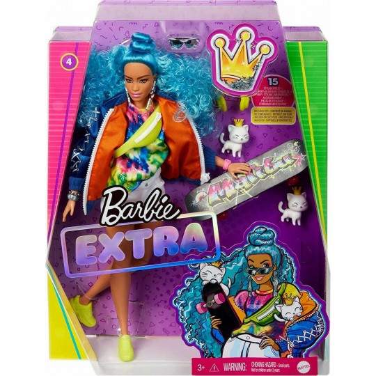 Mattel Barbie Extra: Blue Curly Hair Doll
