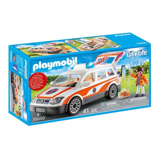 Playmobil City Life - Hospital Emergency Car with Lights and Sound