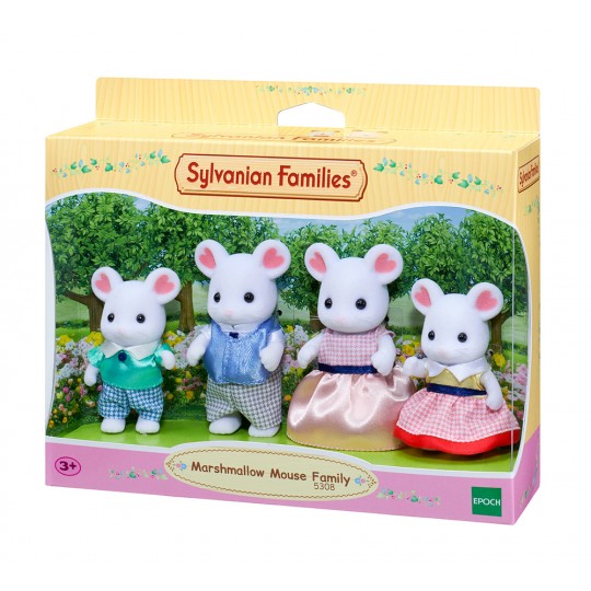 Sylvanian Families: Marshmallow Mouse Family