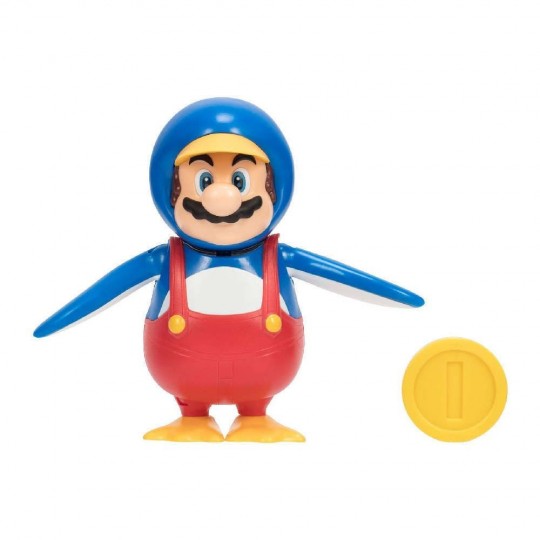 Super Mario Figure Penguin Mario With Coin
