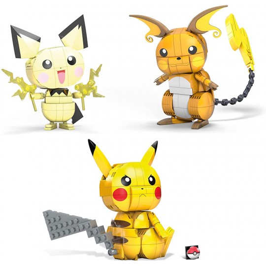 MEGA Pokemon Build &amp; Show Pikachu Evolution Trio