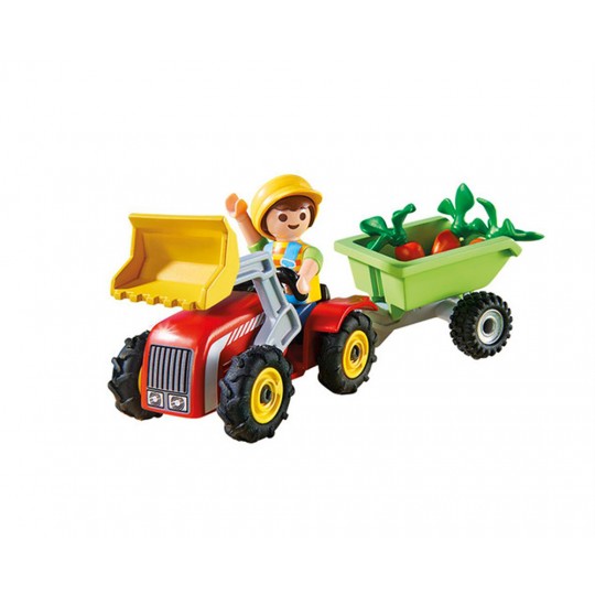 Playmobil Boy with Children&#039;s Tractor