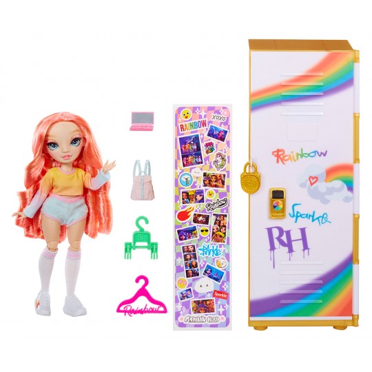 Rainbow High Fashion Doll Locker with Doll Playset