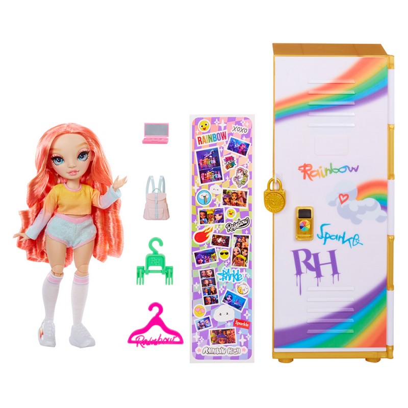 Rainbow High Fashion Doll Locker with Doll Playset