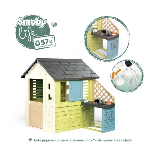 Smoby Life Pretty Playhouse + Kitchen