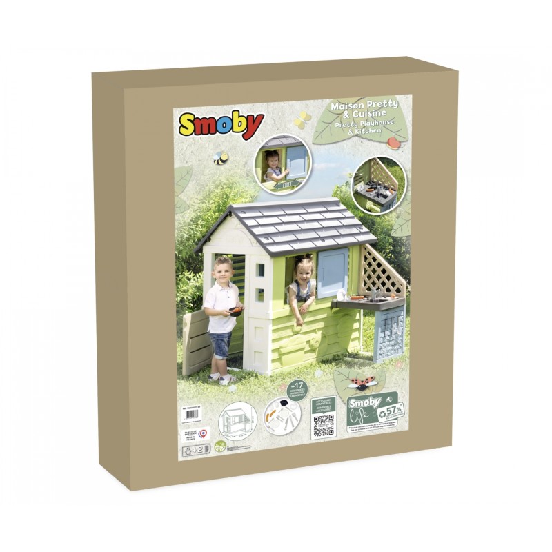 Smoby Life Pretty Playhouse + Kitchen
