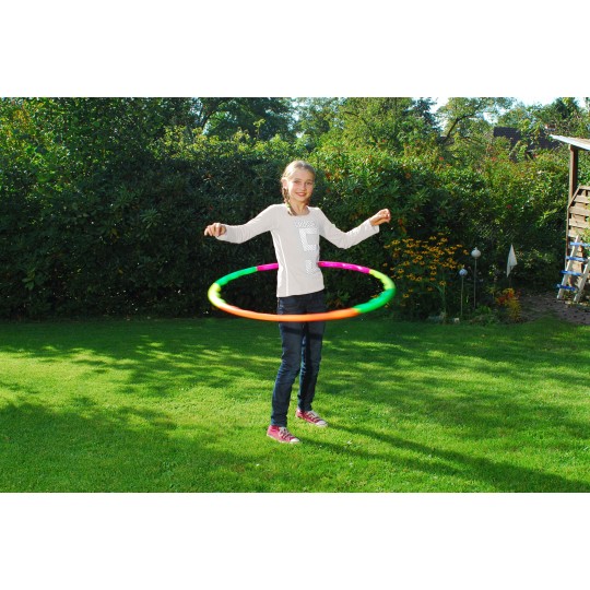 Hudora Hula Hoop, Green, Orange, Yellow, Pink